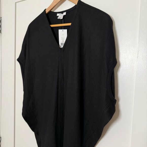 Helmut Lang Sonar Dress Sz XS Petite Black Wool V Neck Minimalist Event Feminine - Picture 2 of 13